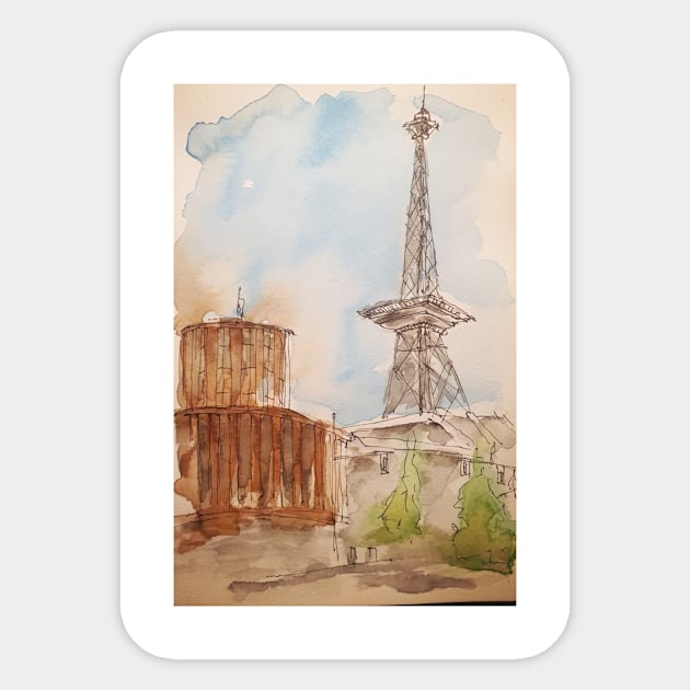 Berliner Funkturm Sticker by Gerrit Koenig